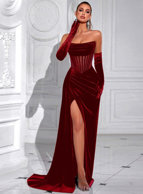 rapless banquet evening dress high-end long dress wholesale