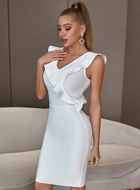 shion bandage skirt sexy mini hip hugging party dress dress