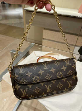 法国LV女包新款ivy老花麻将包woc链条包迷你单肩腋下斜挎包法棍包