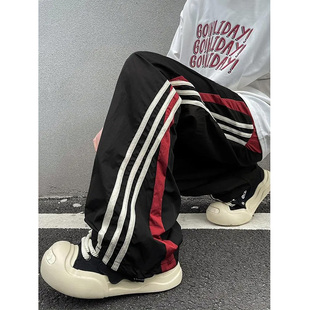 复古休闲裤 美式 男士 夏季 子 户外运动直筒宽松加肥裤 300斤加大码