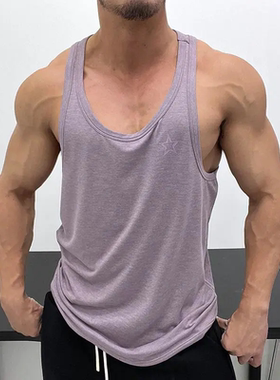 300斤加大码夏季肩带微挖背显壮宽松胖子背心280运动男体育生健身