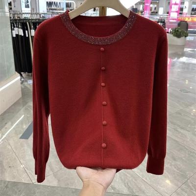 年轻妈妈装套头针织羊毛衫上衣