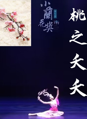 小兰花奖桃之夭夭舞蹈道具古典舞桃夭仿真腊梅桃花枝舞蹈表演道具