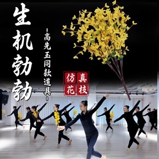 生机勃勃迎春花仿真花束舞蹈道具高先玉同款元旦跳舞表演演出专用
