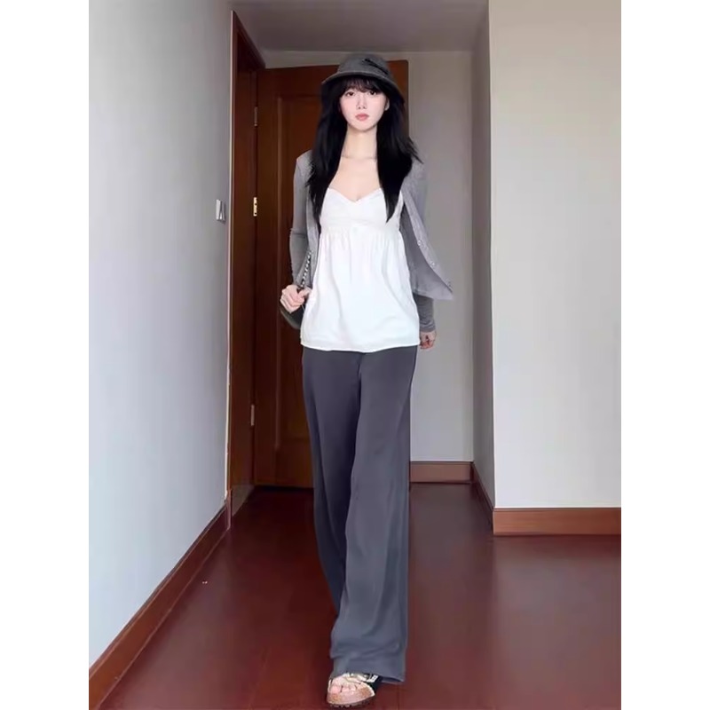灰色冰丝针织防晒开衫外套薄款女夏季外搭空调披肩小坎肩短款上衣