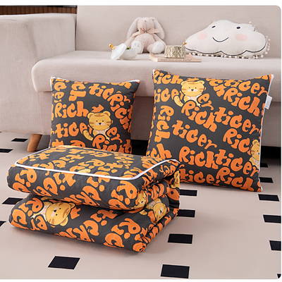 车用纯棉抱枕被子两用2025新款全棉汽车午睡枕头毯子二合一空调被