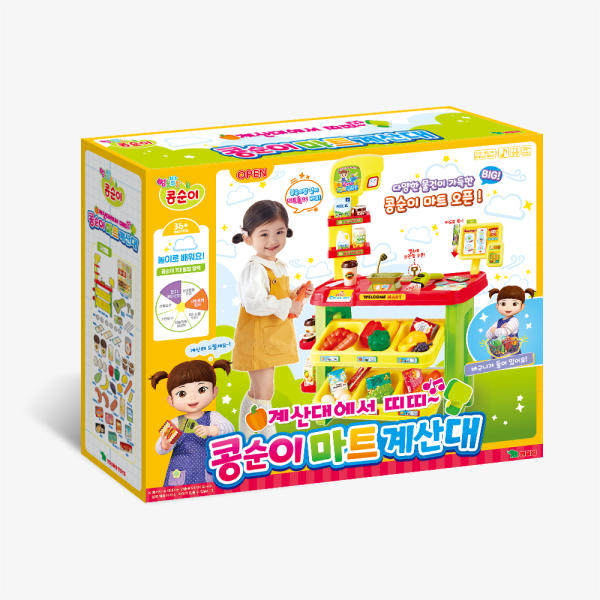韩国直邮Kongsuni Mart儿童收银台售货柜过家家玩具