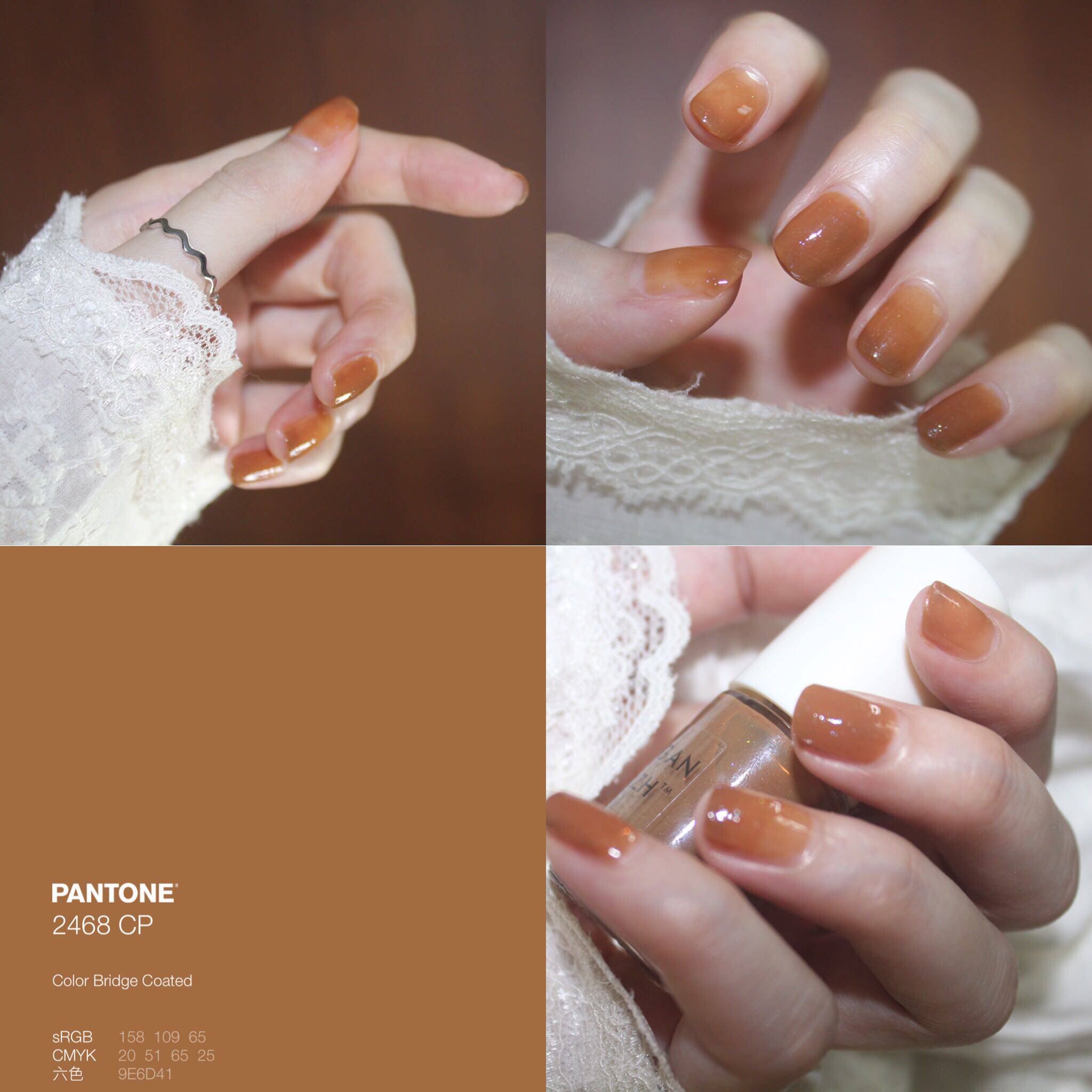 【无盒清仓价,不支持退换】 咸菜土棕色指甲油 温柔细闪