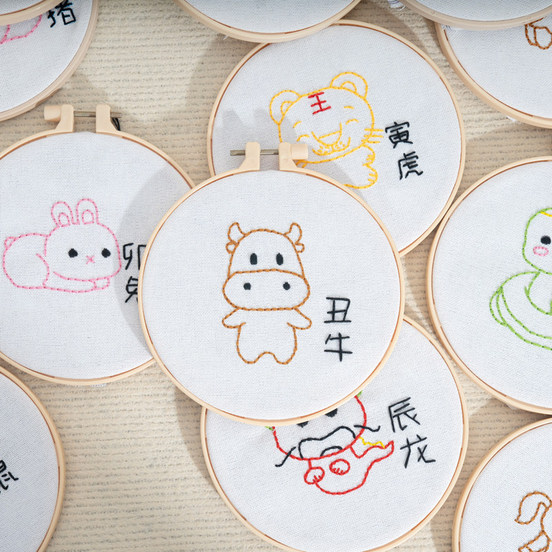 儿童刺绣手工diy材料小学生幼缝纫DIY材料套装