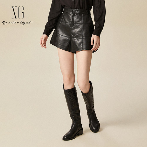 自然腰通勤简约xg雪歌短裤休闲裤