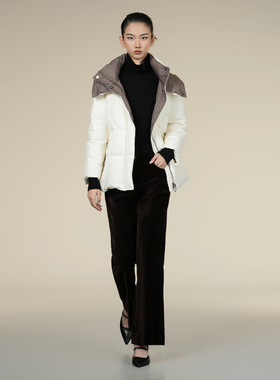 XG/雪歌25年冬季新款百搭高腰微喇显瘦直筒休闲裤女XK402001A174