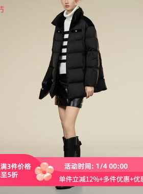 XG/雪歌2025年冬季新款休闲宽松拼接羽绒服保暖外套XK406030A590