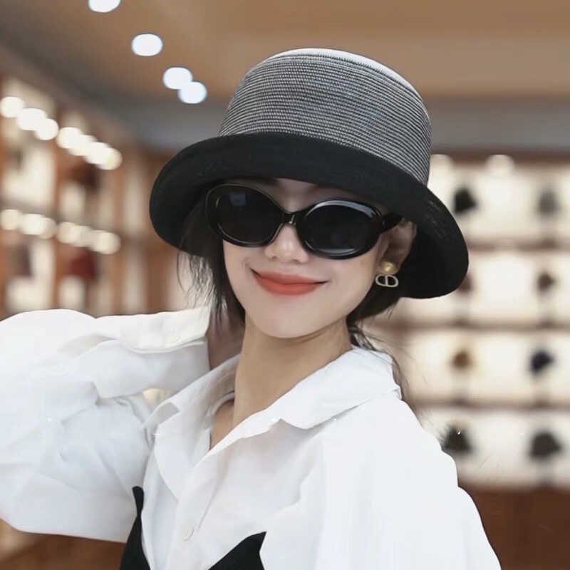 春夏定型卷边礼帽时尚渔夫帽子女