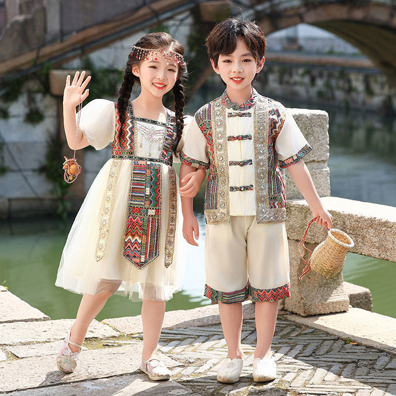 儿童汉服夏季少数民族男女童西域图片