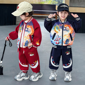 儿童夹克上衣时髦宝宝童装 帅气男孩春装 春秋款 奥特曼衣服男童套装