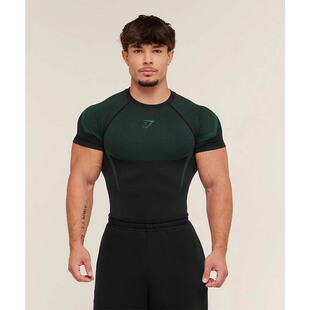 Gymshark Onyx鲨鱼健身运动短袖t恤男装2025新款透气速干训练上衣