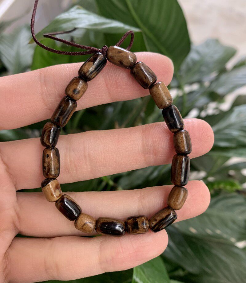 海柳珠子 随型桶珠 原材料手工打磨 血柳赤柳混合 适合小孩款