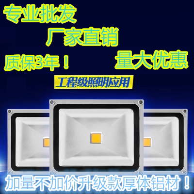 LED投光灯防水户外灯室外灯泛光灯广告灯投射灯20W30W50W100w200w