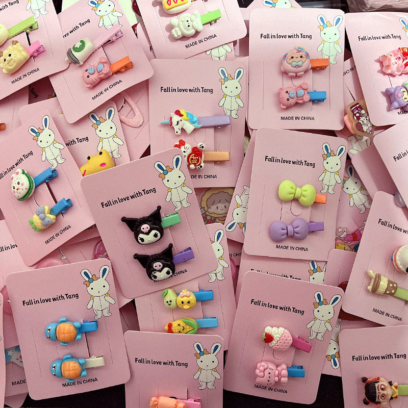 【9.9米32个卡通铁夹】独立包装儿童花朵发夹刘海发卡发夹宝宝夹