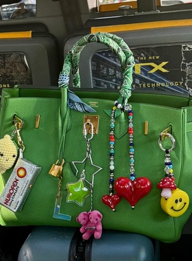 Novi/stringting同款个性大个爱心黄鸭潮流包包钥匙扣手机链挂件