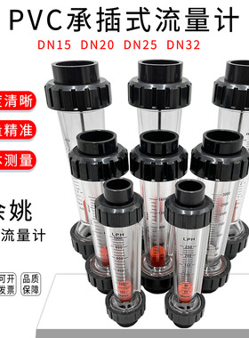 余姚远大PVC塑料管转子流量计LZS-DN15 20 25 32浮子液体水承插式