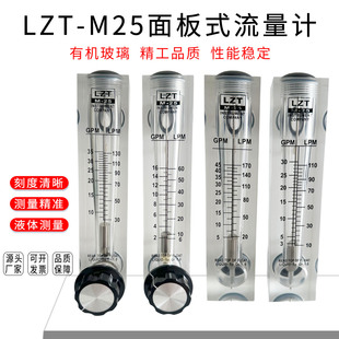 余姚远大面板式流量计LZT-M25T转子浮子水液体气体流速可调节仪表