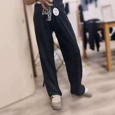 16.5微米美利奴羊毛春秋装运动裤休闲长裤日常通勤阔腿裤