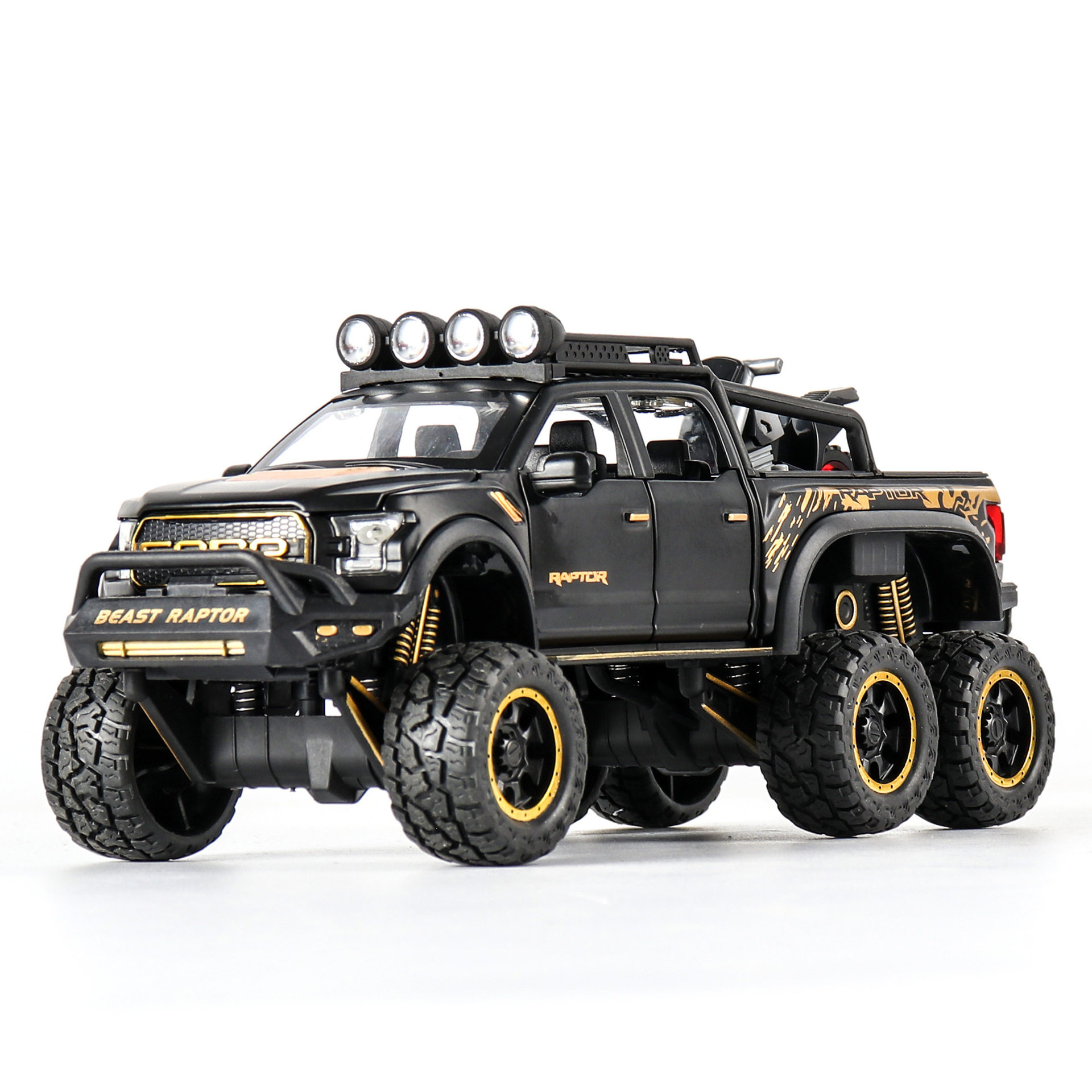 盒装 车致弗特猛禽F150 儿童合金汽车模型玩具回力车模型代发