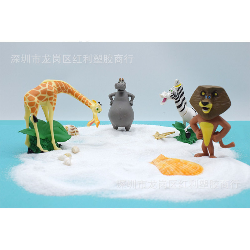 马达加斯加公仔玩具摆件狮子长颈鹿马河马糕烘焙摆件饰品景观手办