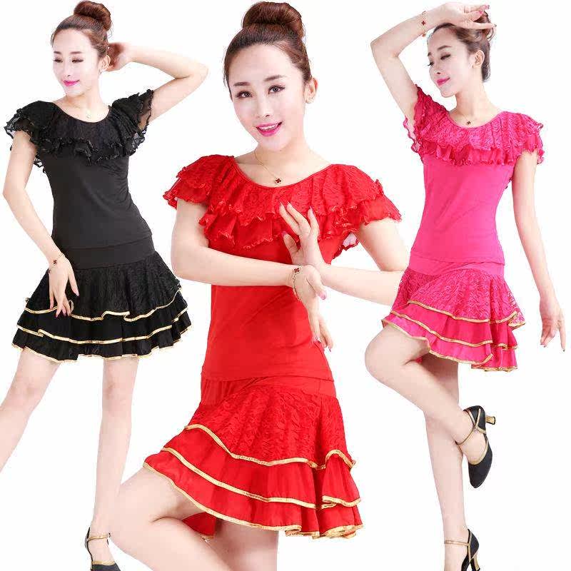 邁倫匹克官方成人短裙舞蹈服裝夏廣場舞服裝套裝短袖上衣拉丁演出在類目 女裝/女士精品, 大碼女裝中 - 來自Buy2taobao.com提供專業的淘寶代購服務