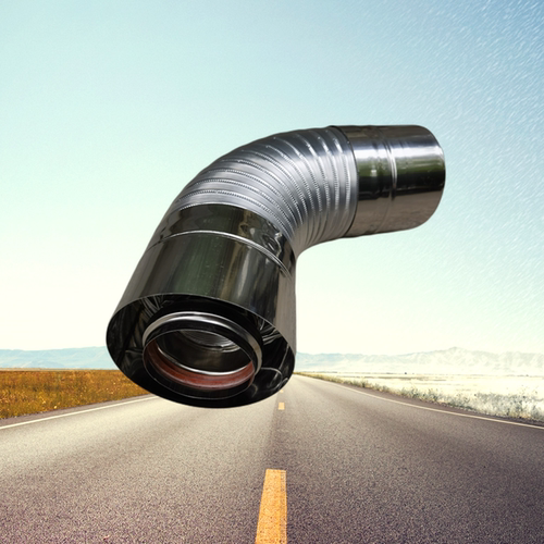 壁挂炉双层可伸缩可弯曲软排烟管