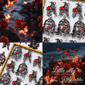 乌鸦与牢笼 原创哥特暗黑风枪黑合金吊坠diy串珠手链项链配件