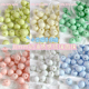 奶油糖豆 8mm玻璃琉璃圆珠散珠手工diy串珠手链手机链饰品配件
