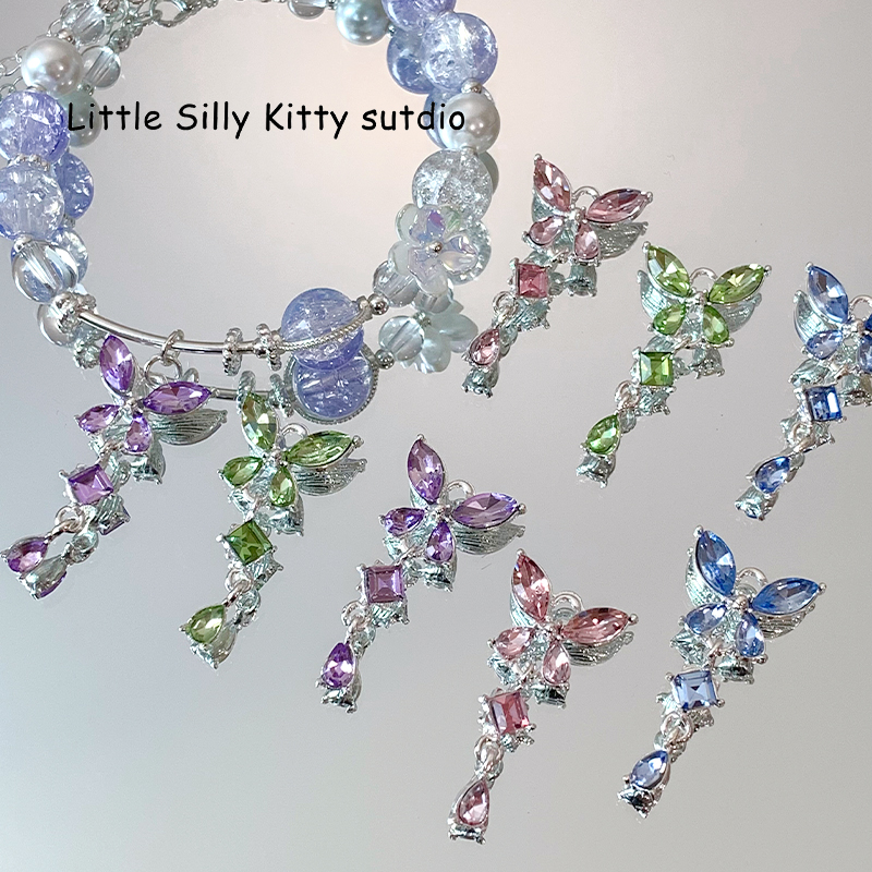 合金仙气蝴蝶吊坠diy串珠材料