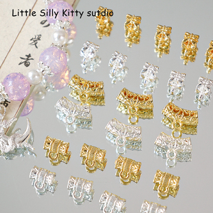 18k镀金银保色基础三通合金配件diy手工串珠手链项链饰品饰品材料