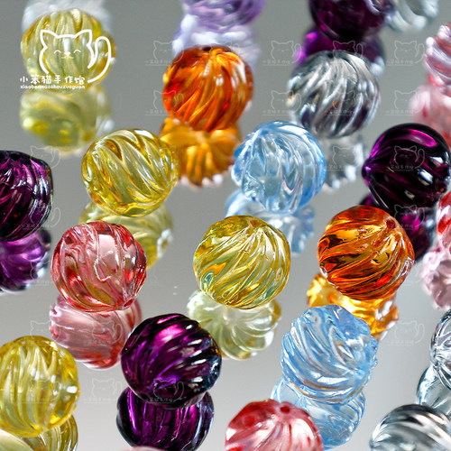 14mm仿水水琉璃玻璃灯笼散珠子