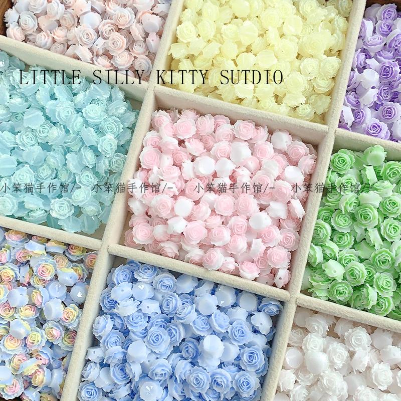 阿弗洛狄忒的花园/绝美通孔亚克力花花DIY串珠手链项链饰品配件