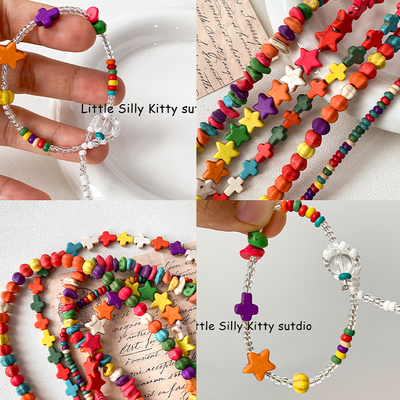 多巴胺彩色珠子diy串珠材料