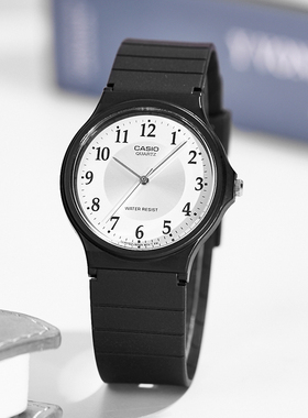 卡西欧mq24学生儿童手表男女考试专用小黑表CASIO防水表 海外直邮