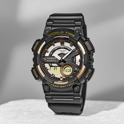 CASIO卡西欧手表男士学生运动防水电子表正品 AEQ-110BW 海外直邮