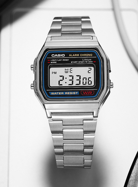 卡西欧casio学生手表A158WA男女复古小方块电子表f91w  海外直邮