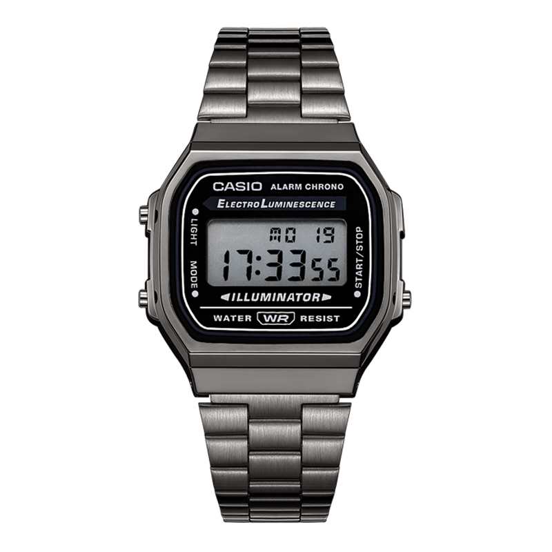 casio卡西欧手表男女小银表小方块复古电子数字a168wgg 海外直邮