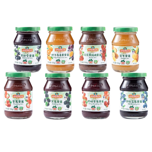 安德鲁爱果士草莓果酱150g早餐面包蓝莓酱樱桃橙子多味真实果粒感