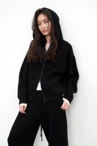【询价私信 】设计师品牌CJZP 纯山羊绒 上下双头拉链开衫外套 女