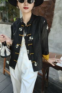 国风复古上衣女2026年春新款 新中式 气质立领 新款 2026春季