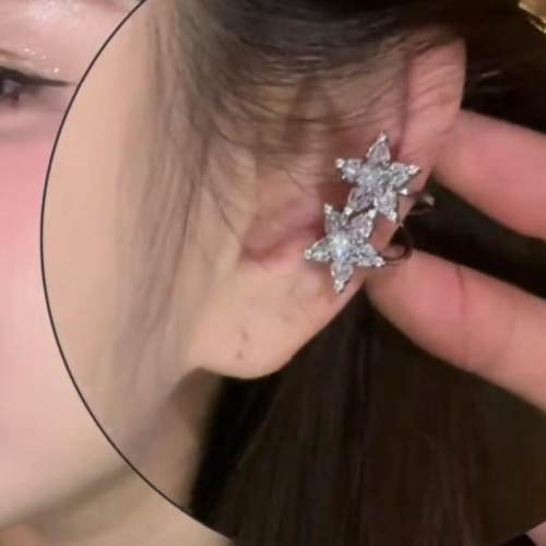 韩版个性超闪五角星星耳骨夹