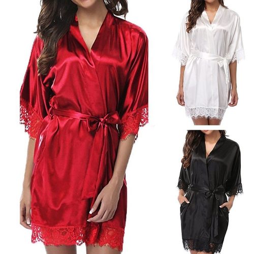 Women silk sleepwear night wear Lingerie sexy pajamas dress