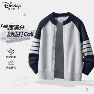 迪士尼男童毛衣秋薄款2026新款休闲男孩大童时尚上衣儿童春装衣服