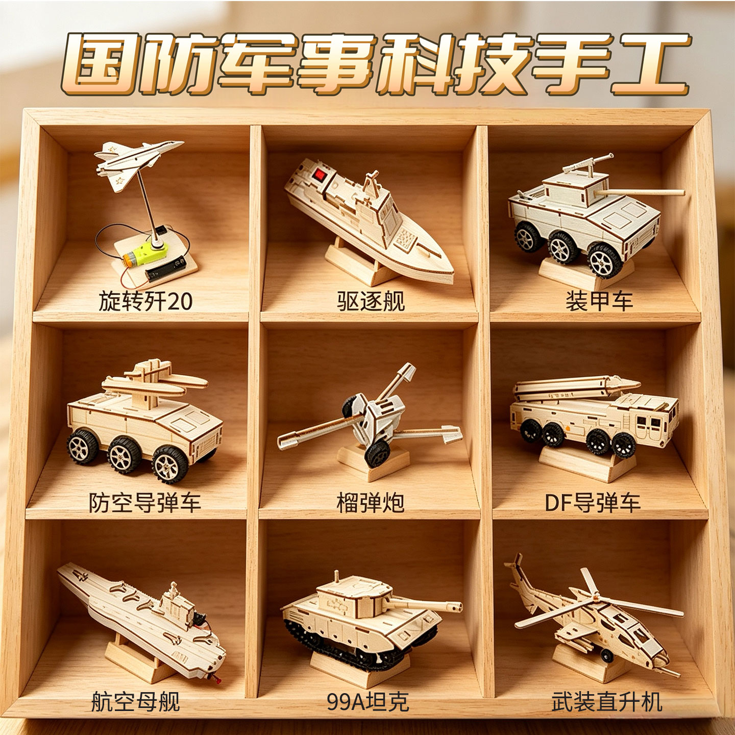 儿童国防军事模型手工科技小制作