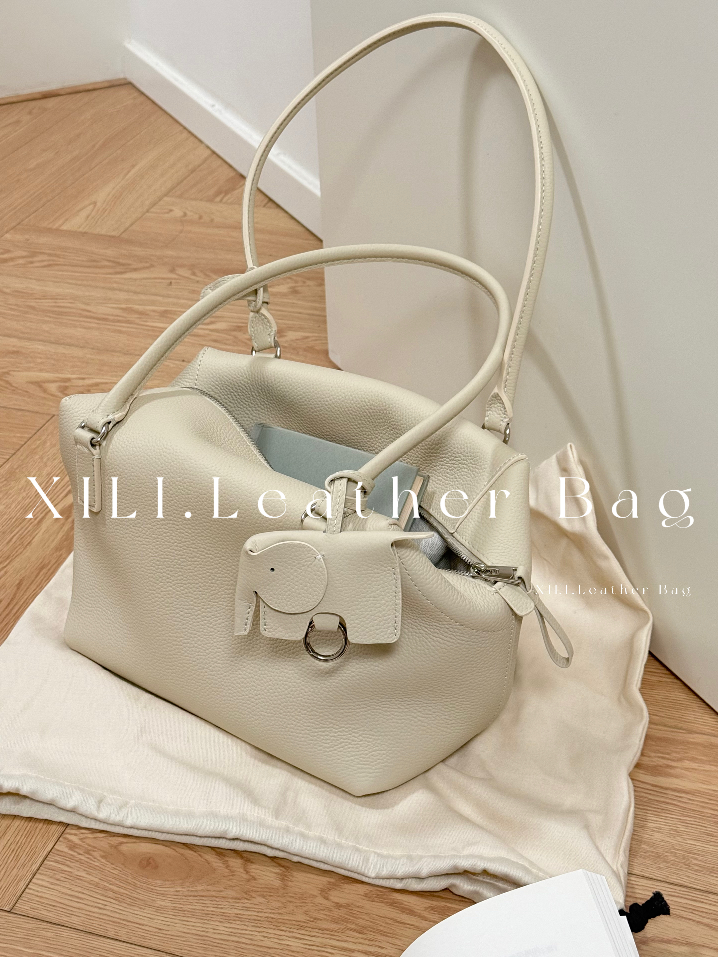 西在浙里｜【纸忆童年】头层牛皮保龄球通勤大容量波士顿包